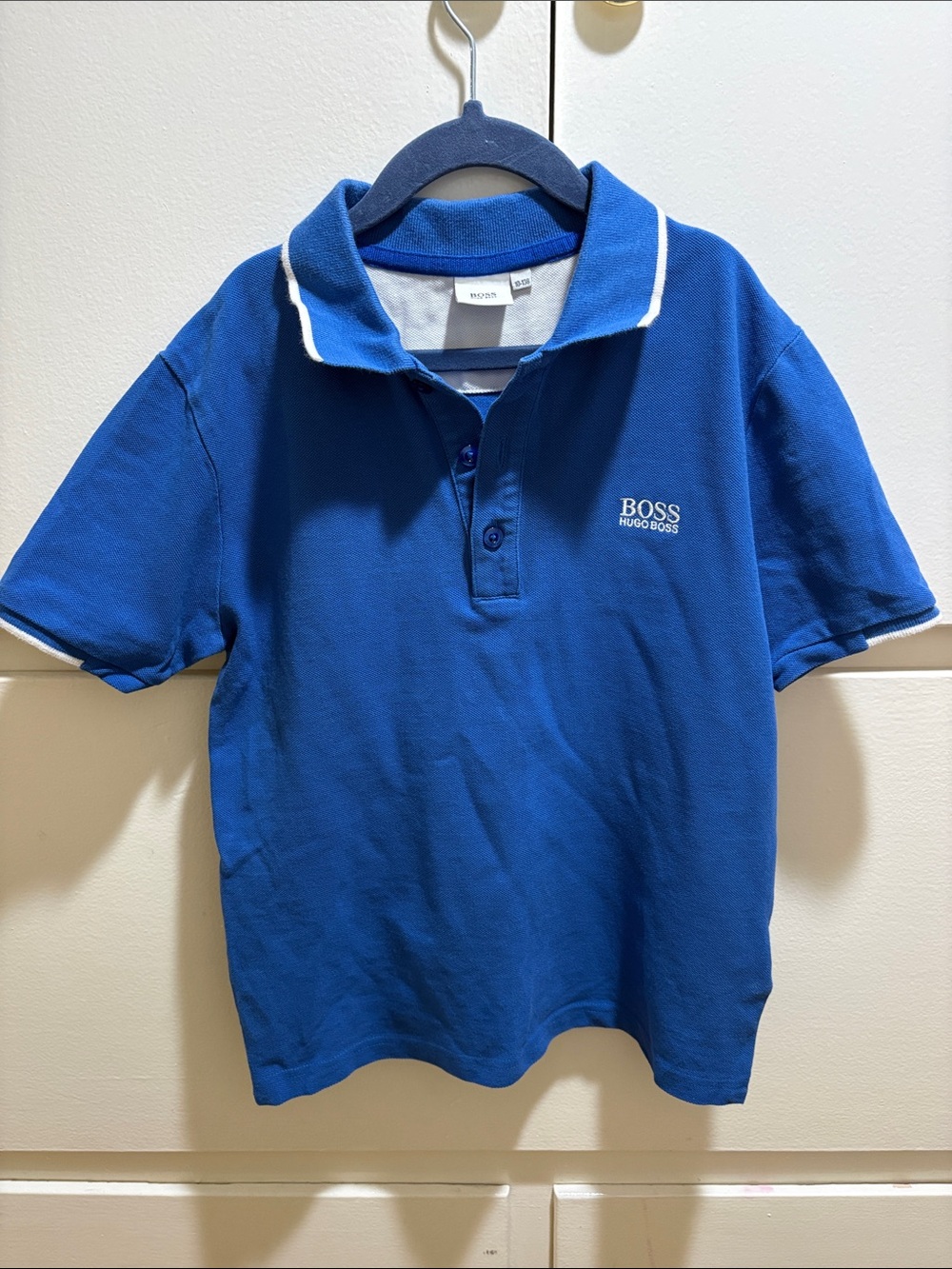 Hugo Boss Boys Royal Blue Polo with White Trim